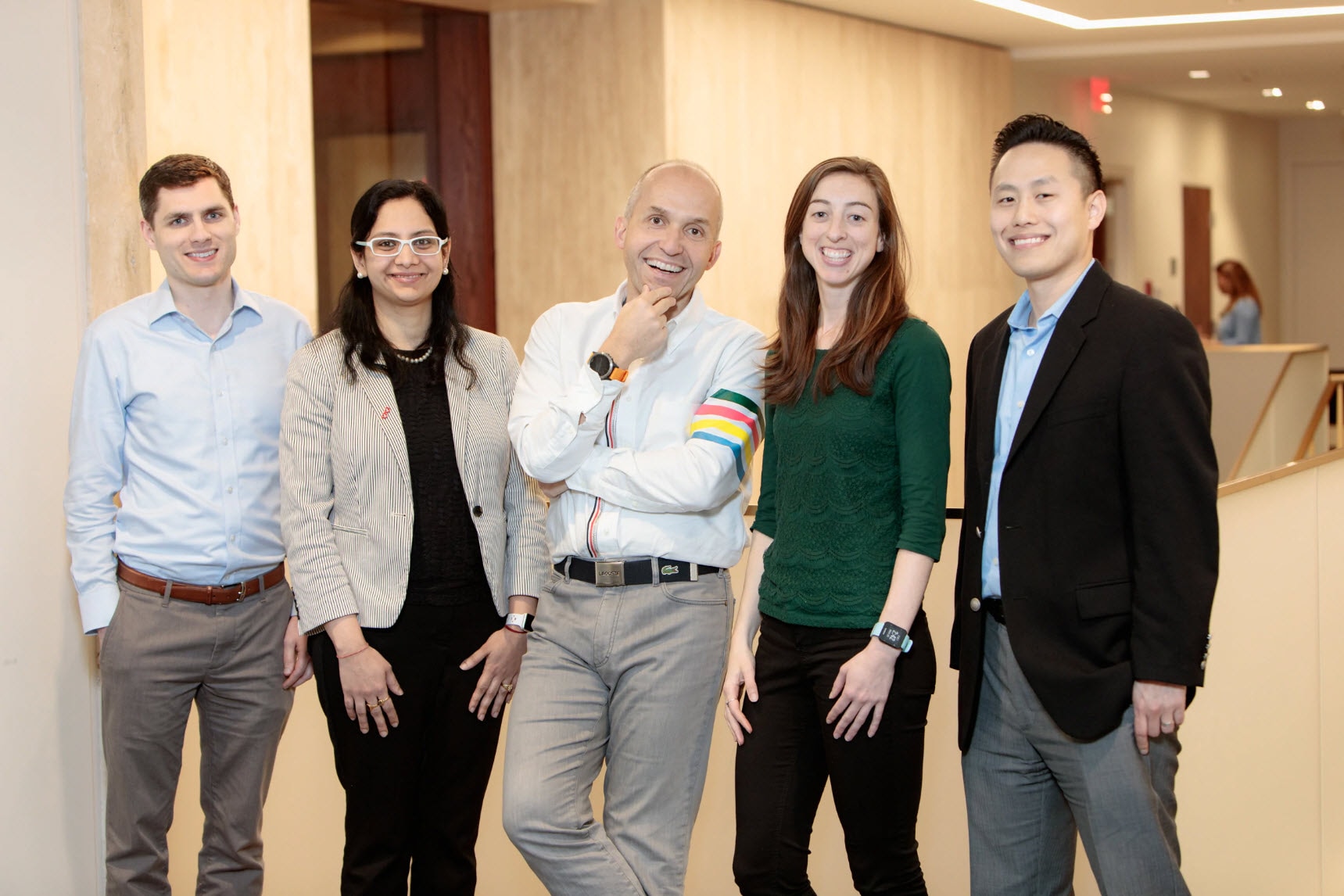 Group of employees smiling