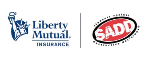Liberty Mutual and SADD logo lock-up