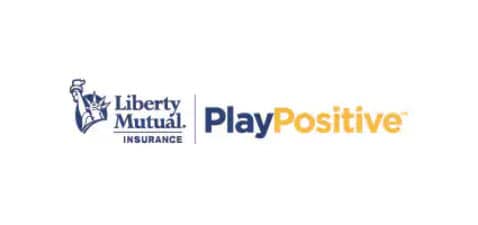 Play Positive and Liberty Mutual Logo Lockup