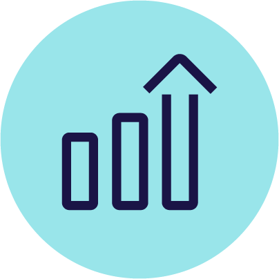 bar graph drawing showing growth 