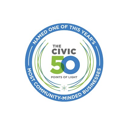 The Civic 50 - Points of Light awards badge