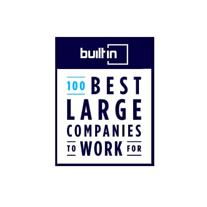 Text Logo for Built In's 100 Best Large Companies to Work For 