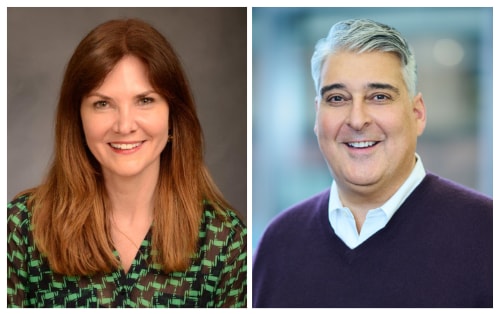 Headshots of Melissa MacDonnell and Francis Hyatt