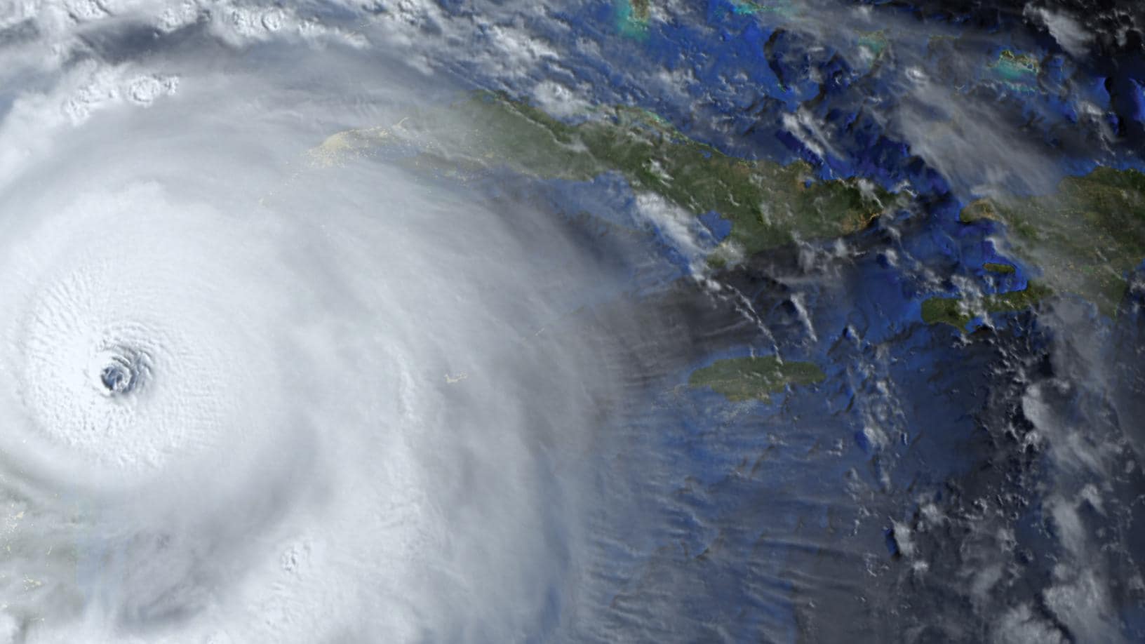 Satellite radar image of a storm
