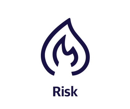 Illustration of a flame - risk coverage