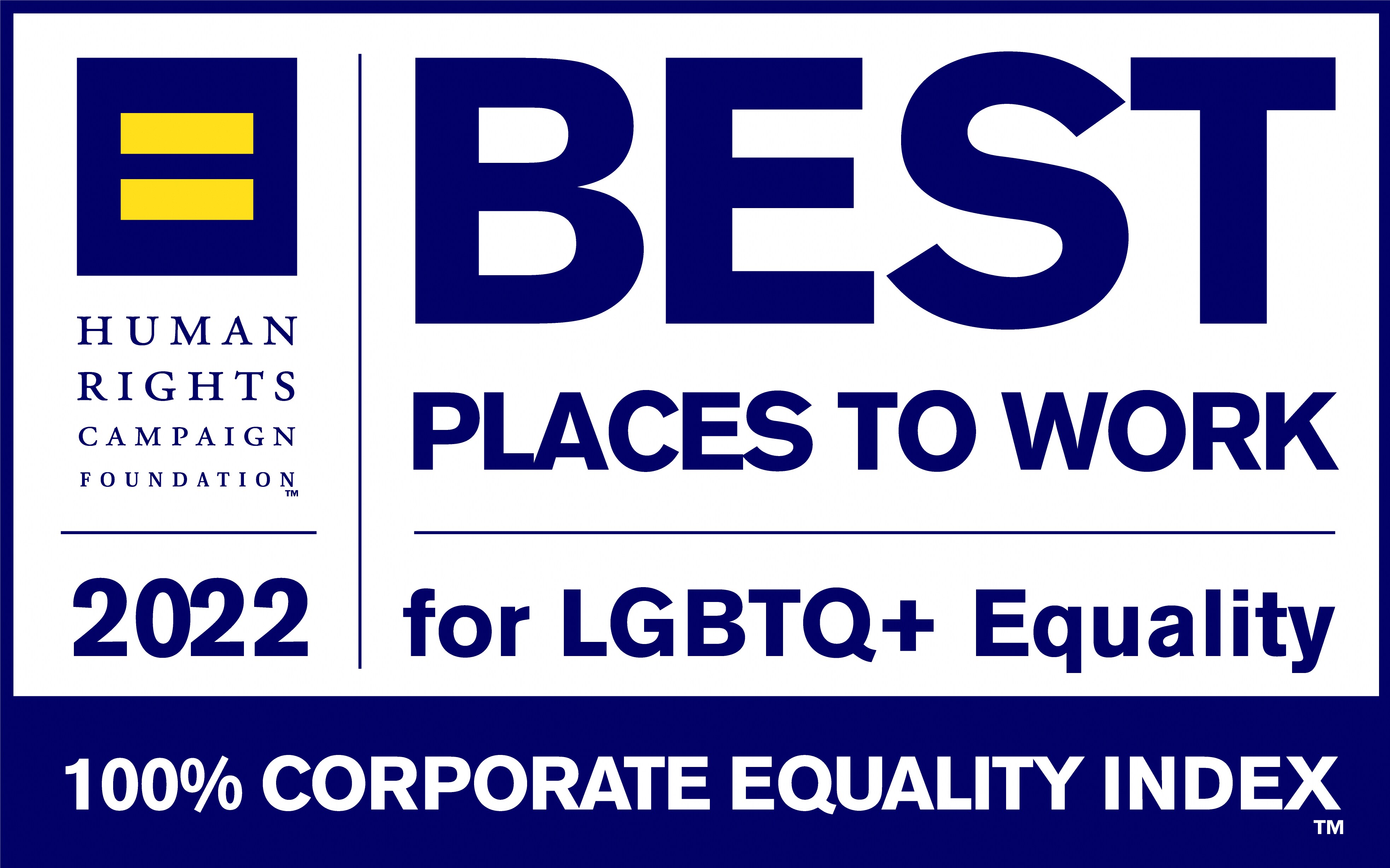 2022 HRC Best Places to Work for LGBTQ+ 