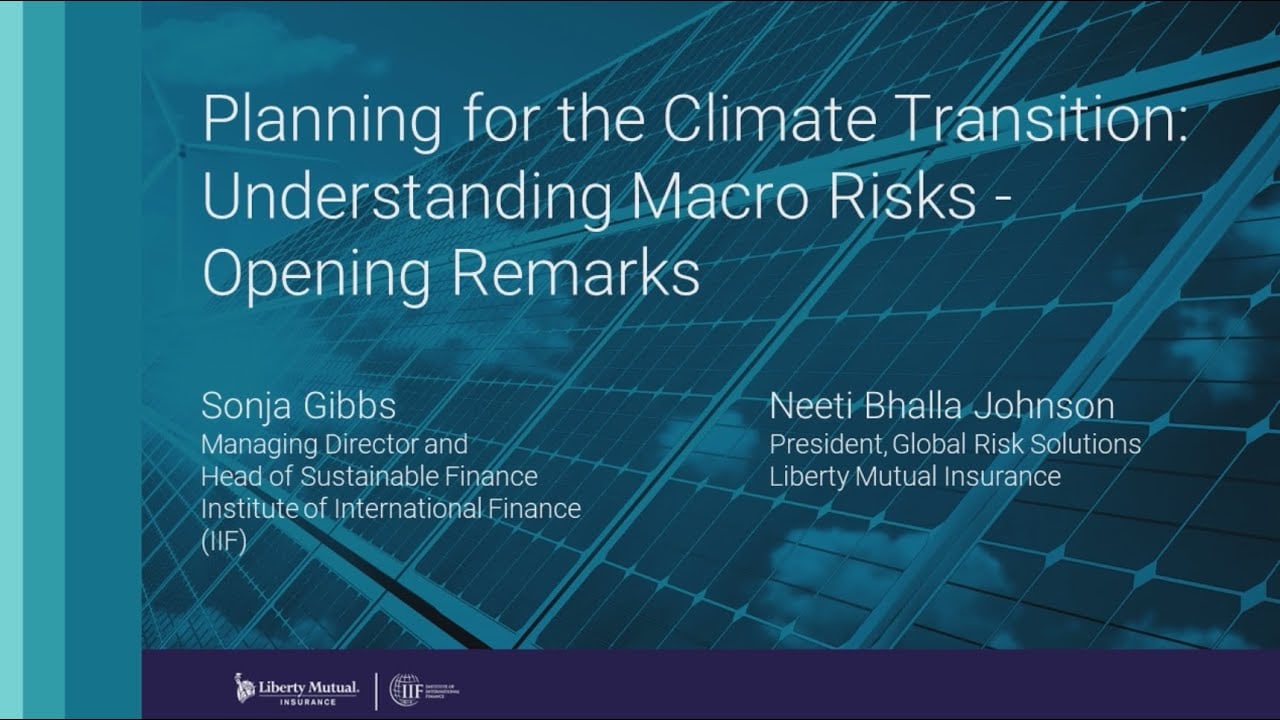 Opening Remarks - Planning for climate transition